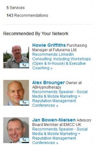 LinkedIn compnay Page recommendations image